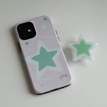 Heart Star Printed Double Layer Phone Case