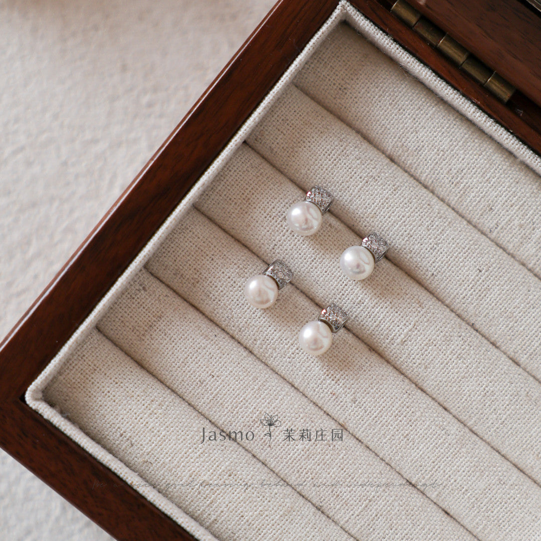 5.5-6mm White Freshwater Pearl Earrings