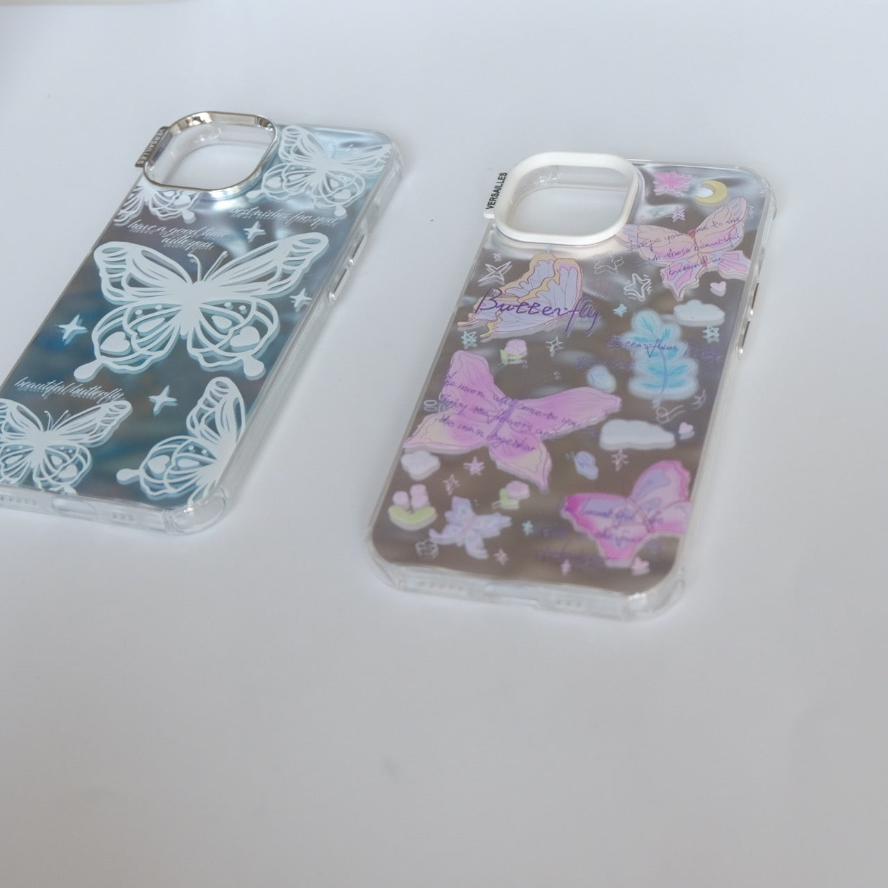 Butterfly Printed Metallic Water Ripple Phone Case