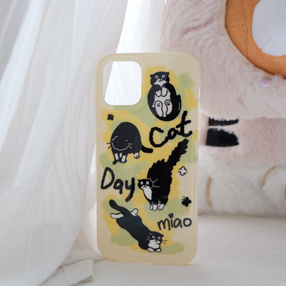 Cat day phone case