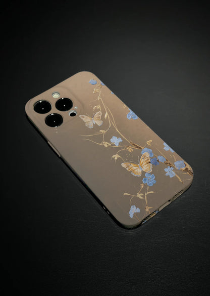 「Chinoiserie」Butterfly with Flowers Printed Phone Case