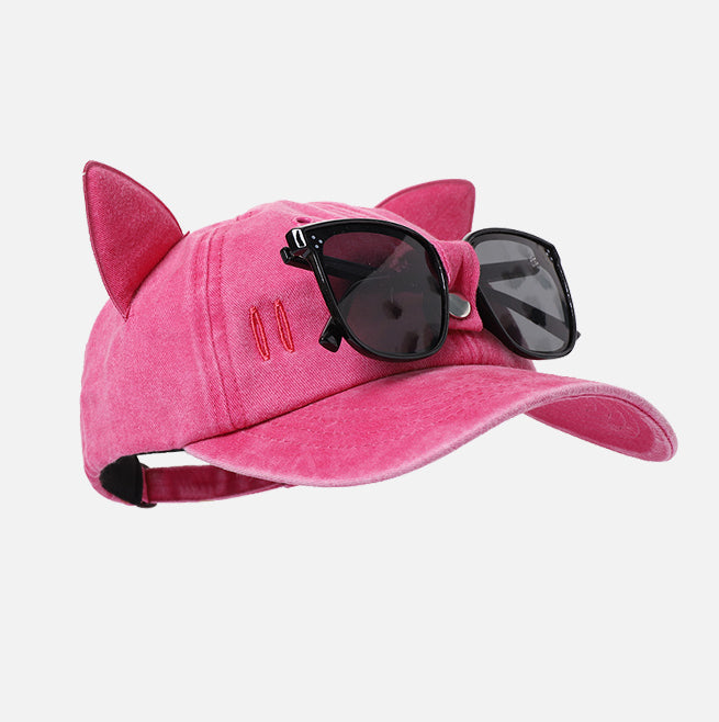 Cat Shape with Sunglasses Hat