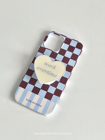 Blue and Brown Checkerboard Phone Case