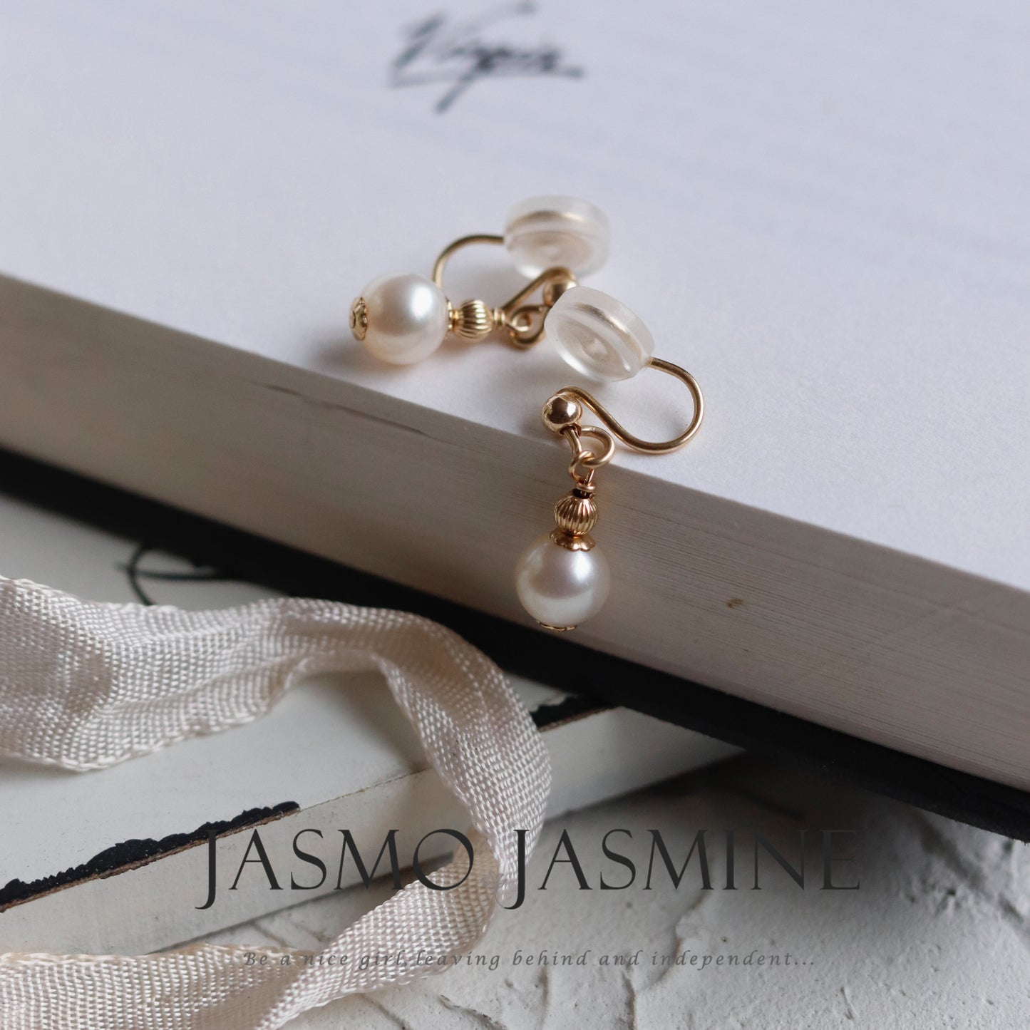 6-7mm White Freshwater Pearl Dangle Earrings