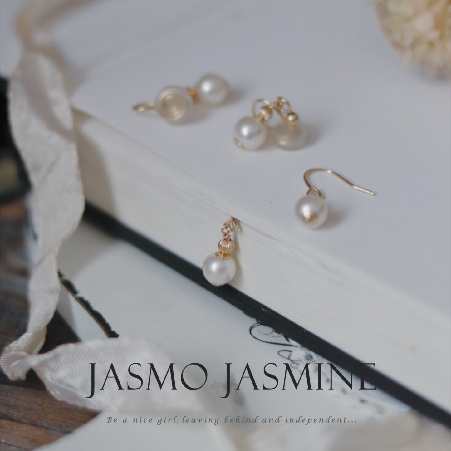 6-7mm White Freshwater Pearl Dangle Earrings