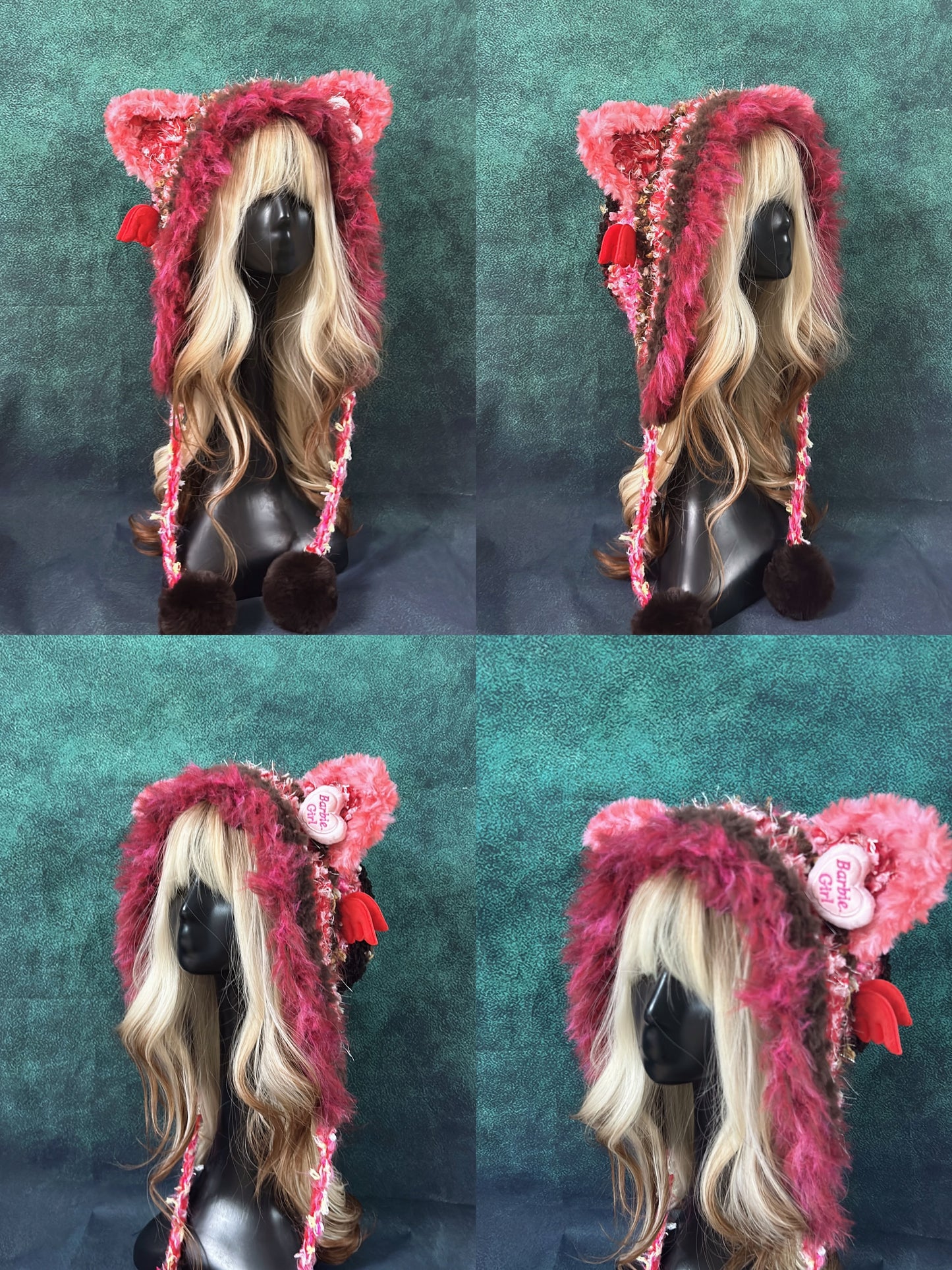 Sweet Animal Ear Pom-Pom Crochet Hat