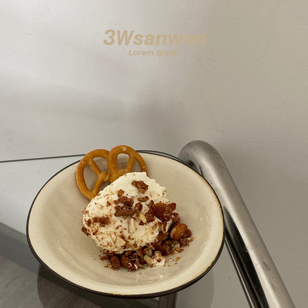 Handmade Ice‑Crackle Ceramic Bowl