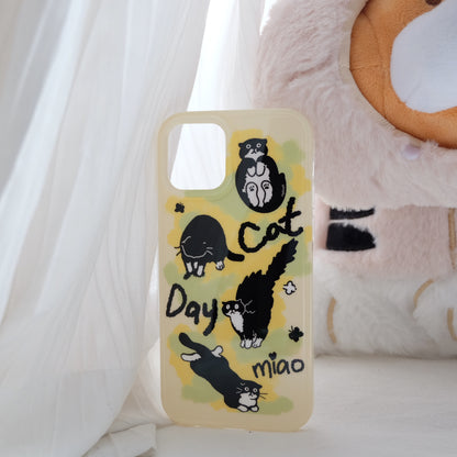 Cat day phone case