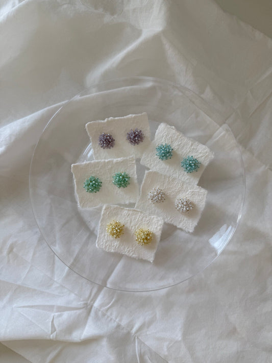 Colorful Flower Beaded Earrings | Earring | Three Fleas