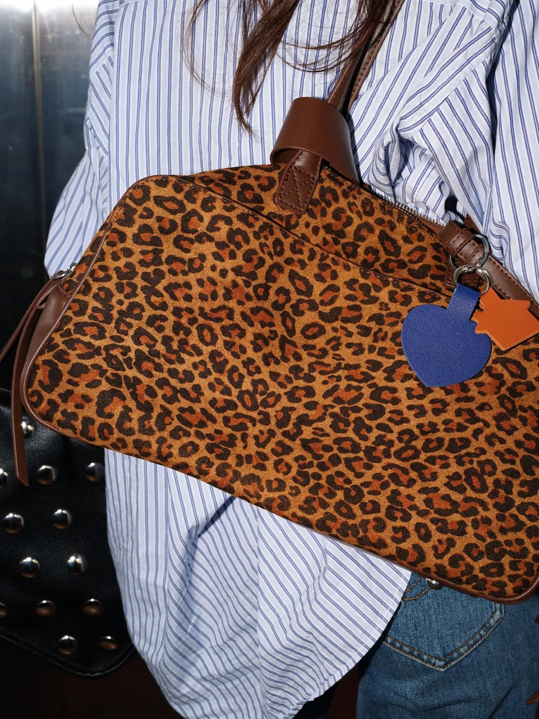 Leopard Print Casual Shoulder Bag