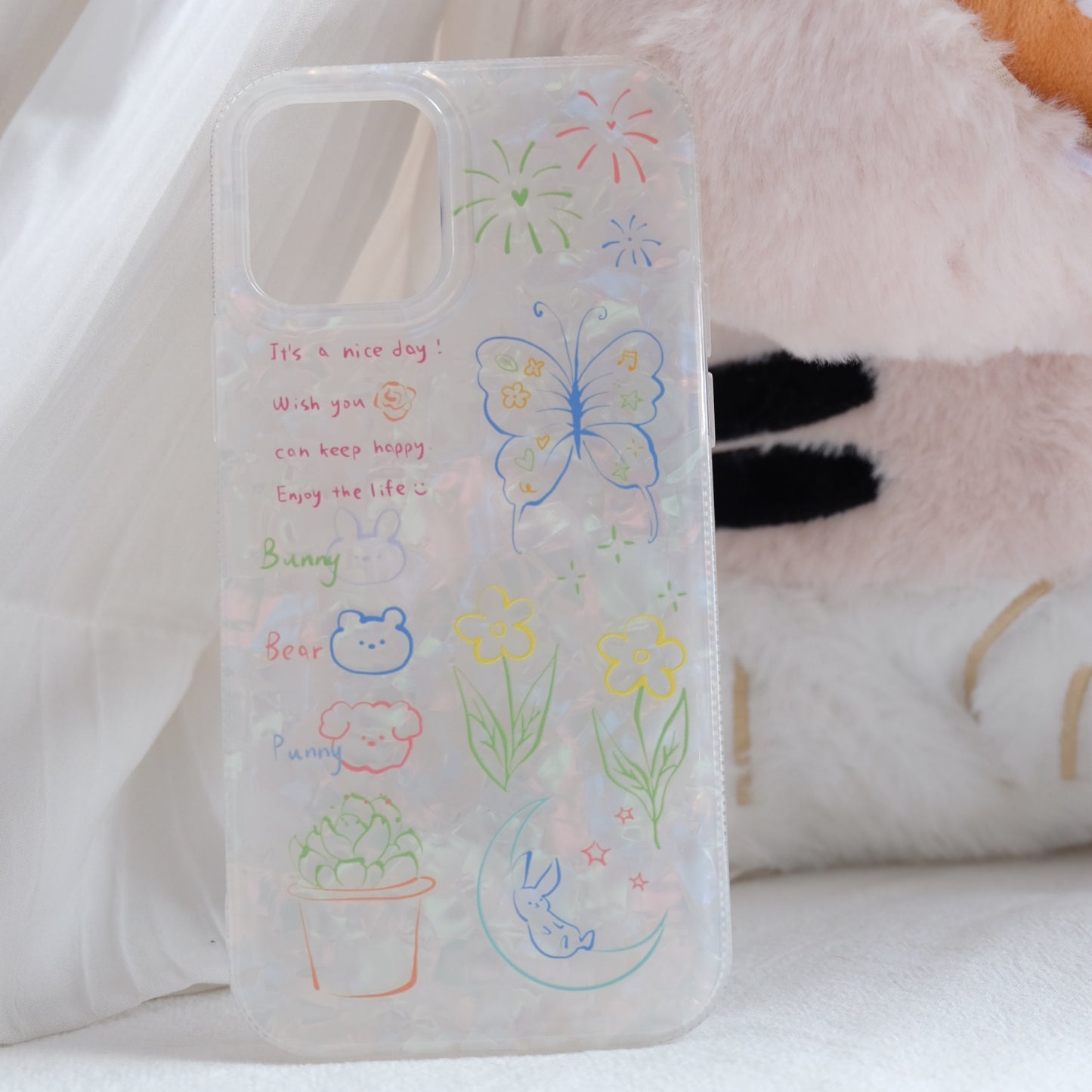 Crystal butterfly phone case