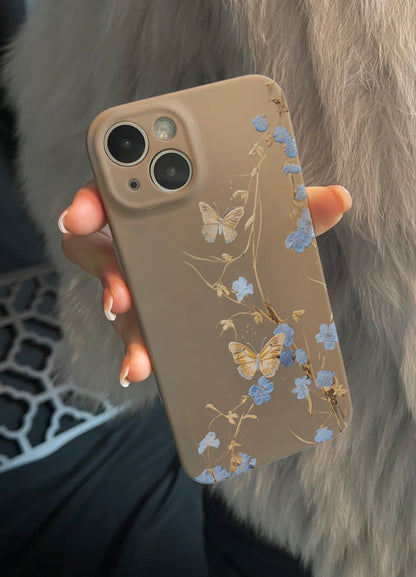「Chinoiserie」Butterfly with Flowers Printed Phone Case