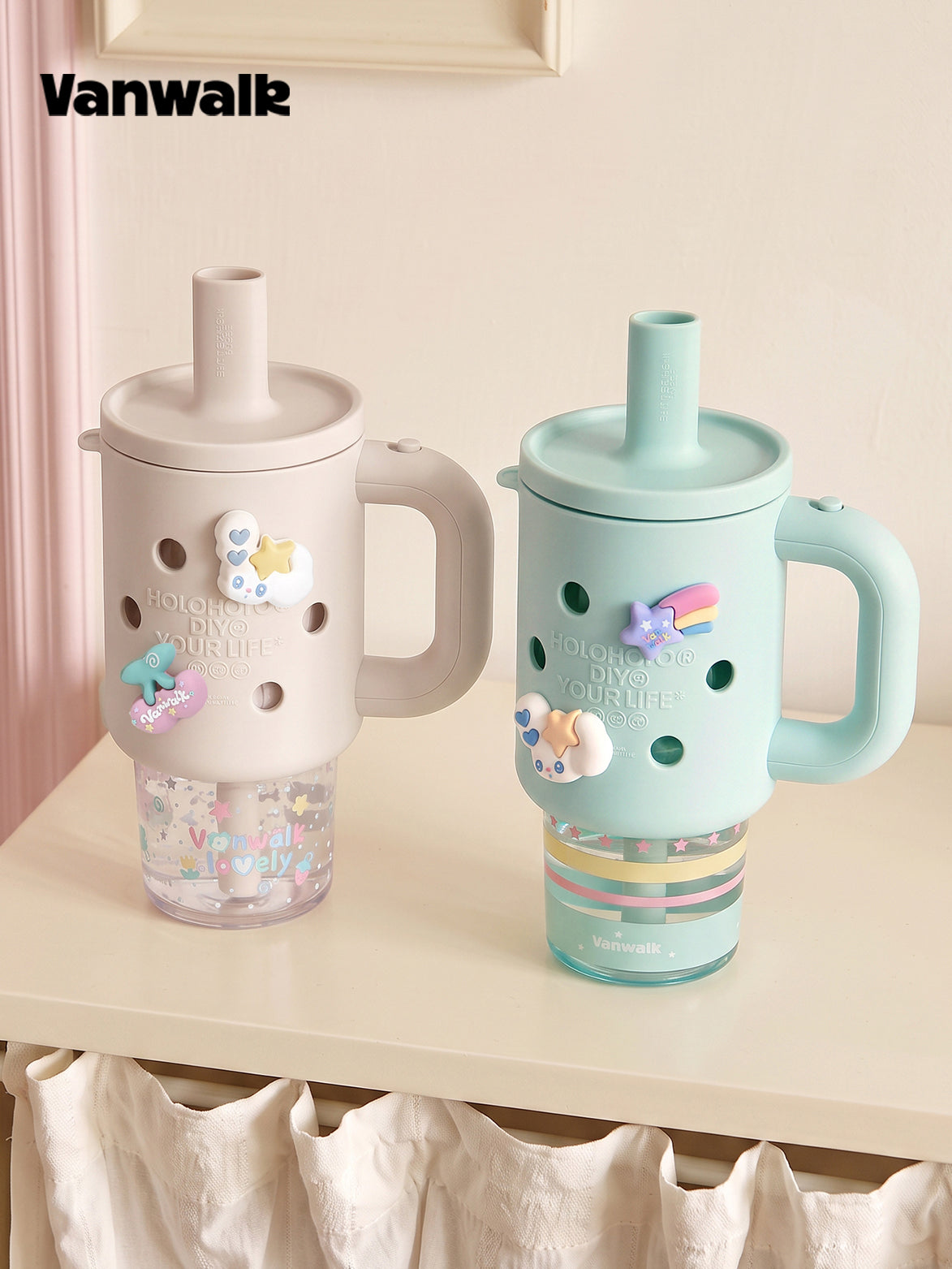 DIY Charm Straw Tumbler
