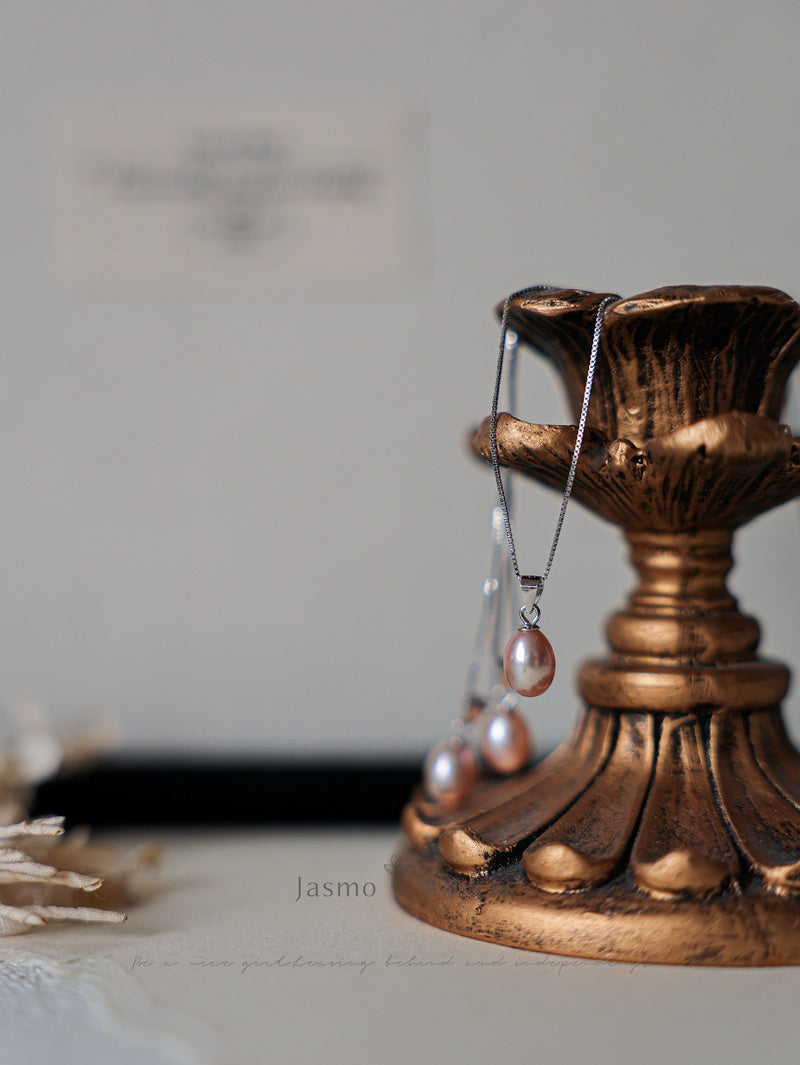 7-8mm Freshwater Pearl Dangle Necklace