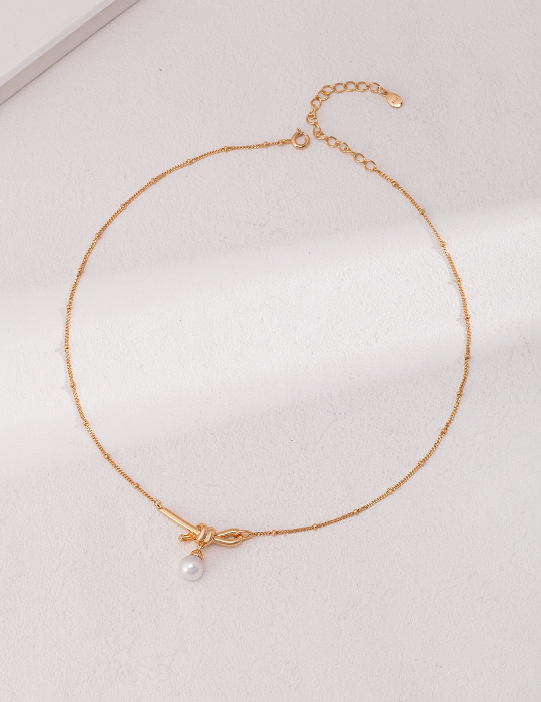 7.0-8.0mm Freshwater Pearl Knot Necklace
