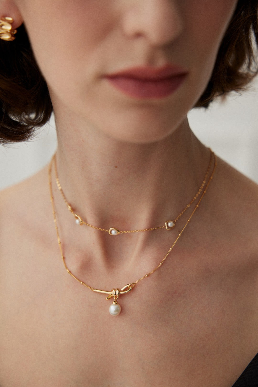 7.0-8.0mm Freshwater Pearl Knot Necklace