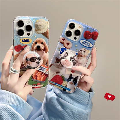 [ Meme Case ] Sweet cat and dog phone case