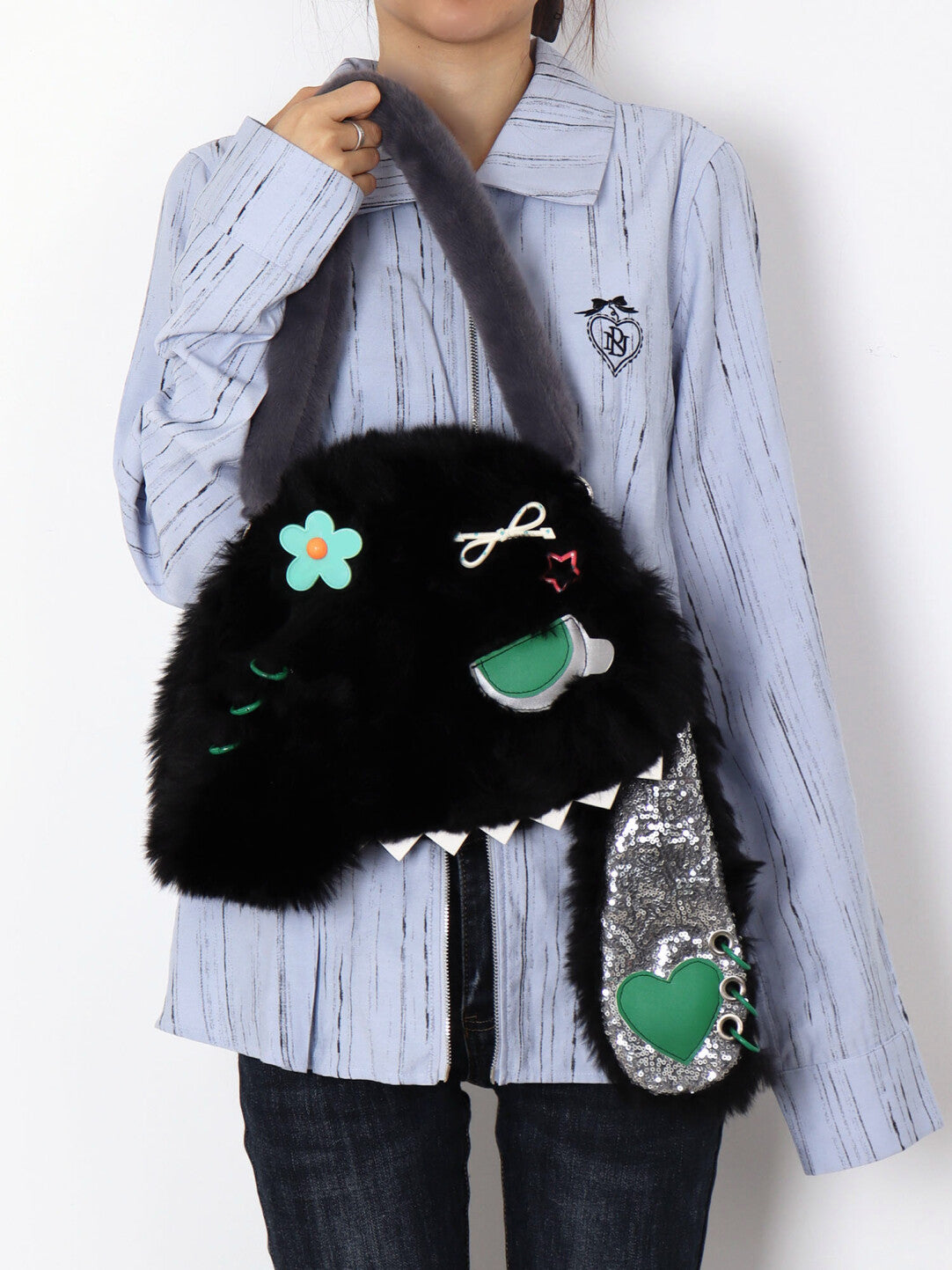 Cute Hidden Face Bunny Shoulder Bag | Bag | Three Fleas