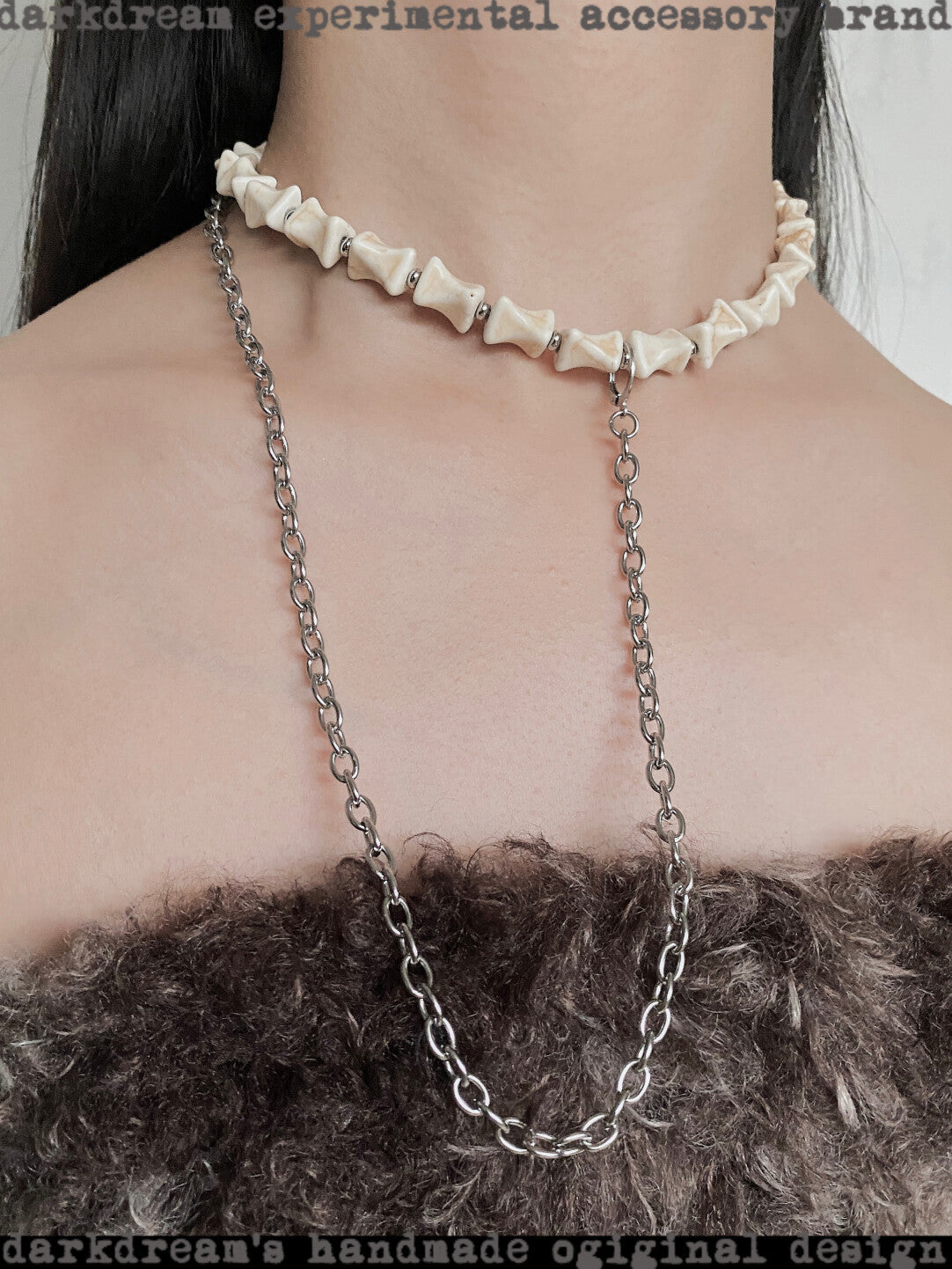 Wasteland Mini Bone Necklace,Lumivault.