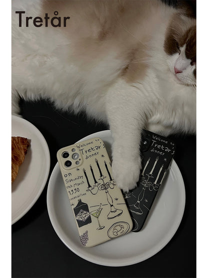 Sketching Candlelight Dinner Phone Case