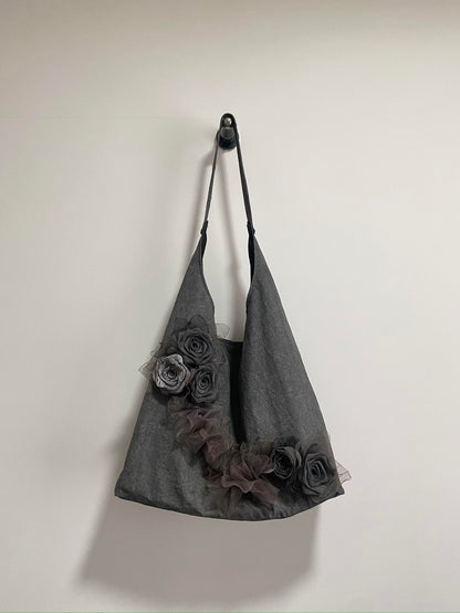 Ashen Rose Hobo Bag