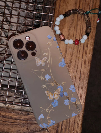 「Chinoiserie」Butterfly with Flowers Printed Phone Case