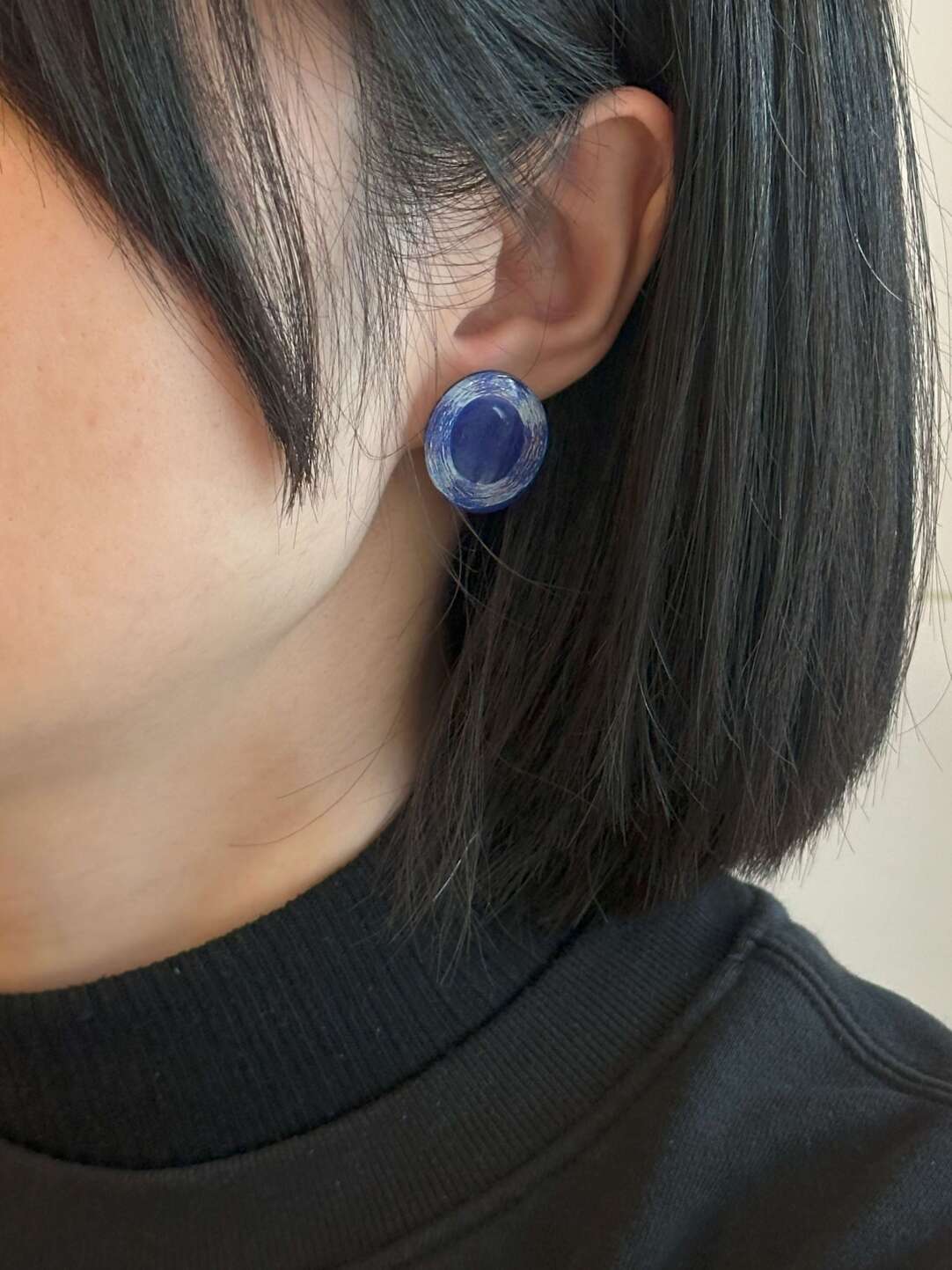 925 Silver Acrylic Retro Cute Earrings