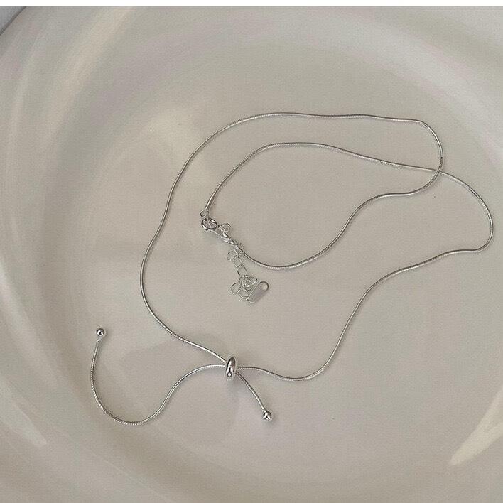 925 Sterling Silver Adjustable Chain Necklace