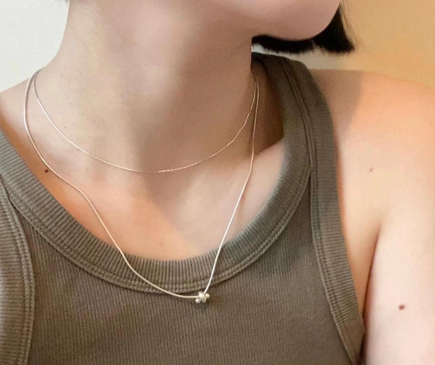 925 Sterling Silver Adjustable Chain Necklace