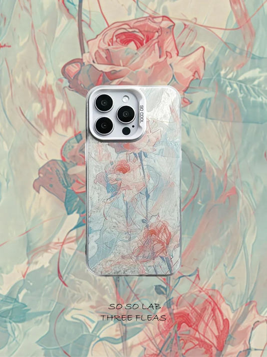 Artistic Metallic Luster Roses Phone Case Chinoiserie-IMD-SSL
