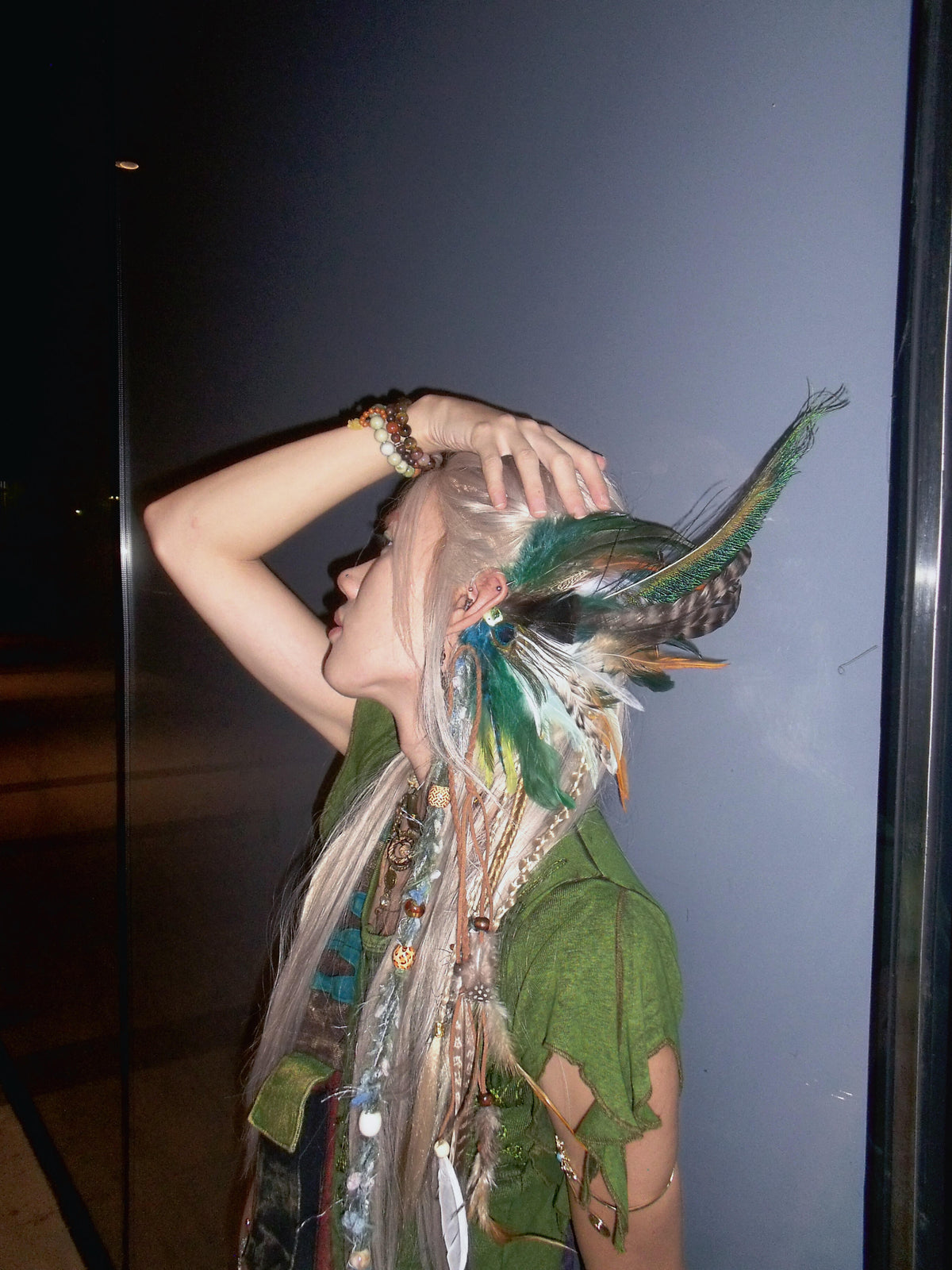 Creative Feather Bead Tassel Ear Cuff | Hat | Three Fleas