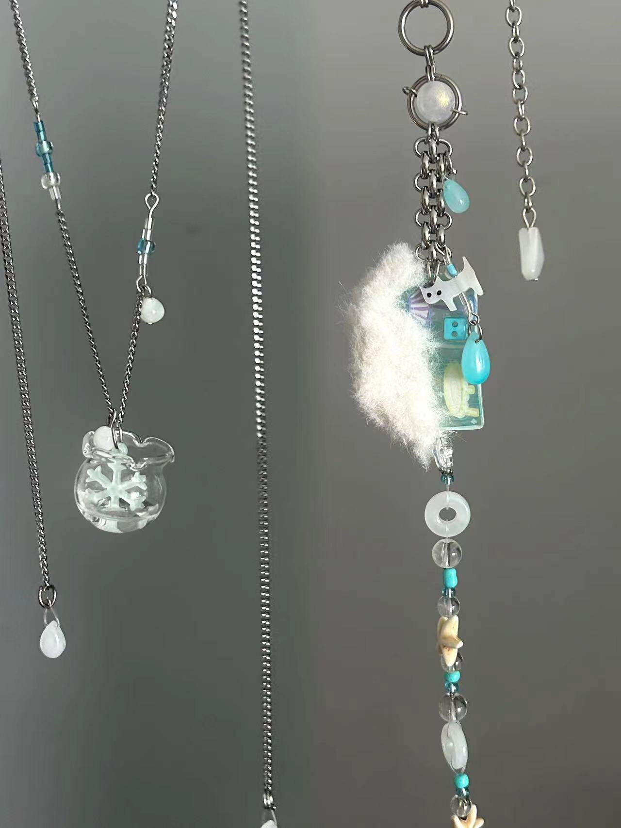 A Glass House in Snow Necklace | Necklace | Three Fleas