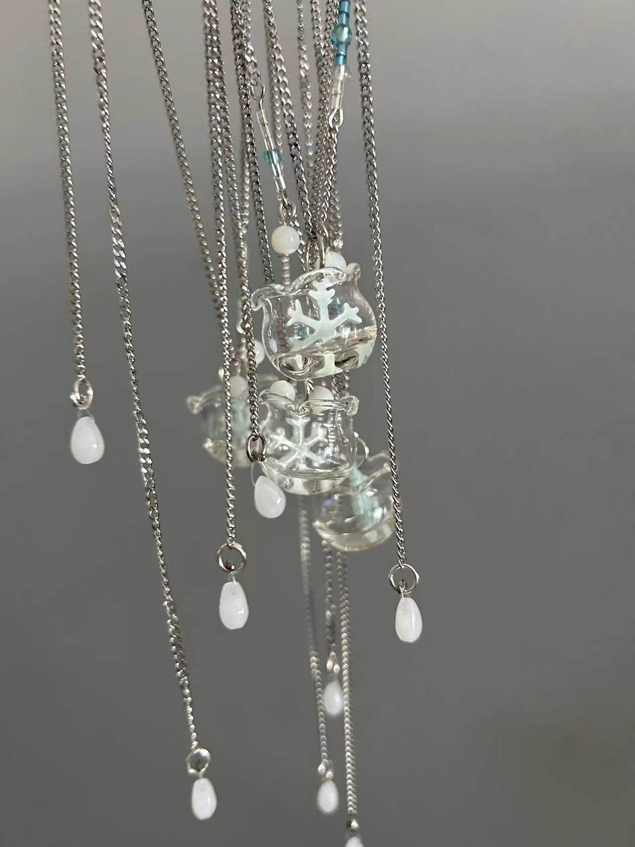 A Glass House in Snow Necklace | Necklace | Three Fleas