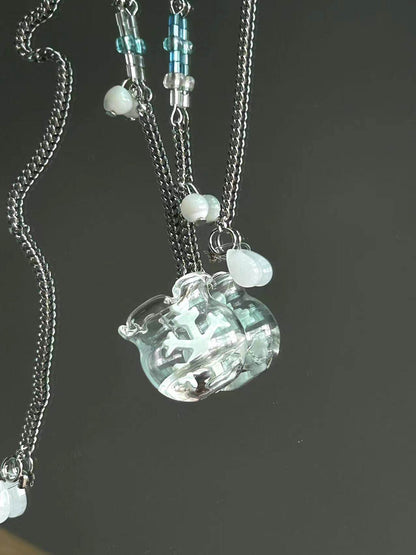 A Glass House in Snow Necklace | Necklace | Three Fleas
