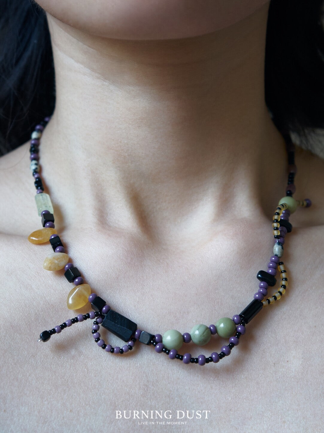 Aconitum Episcopale Beaded Necklace