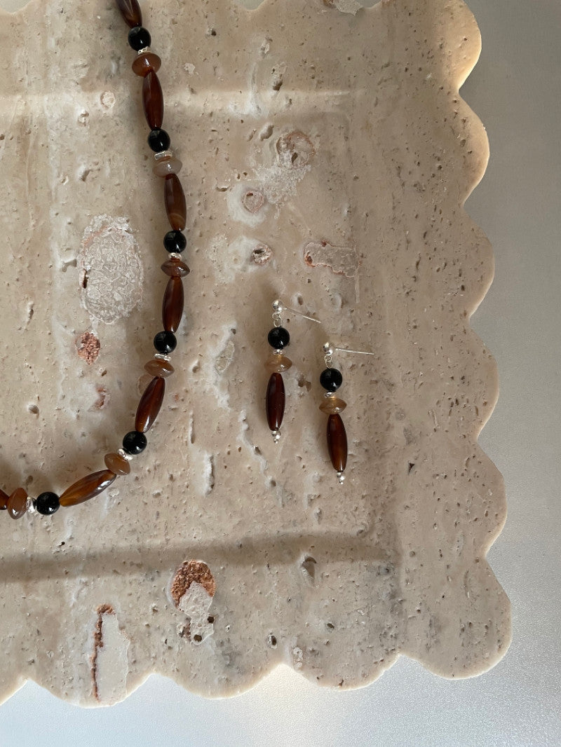 Agate Beaded Necklace