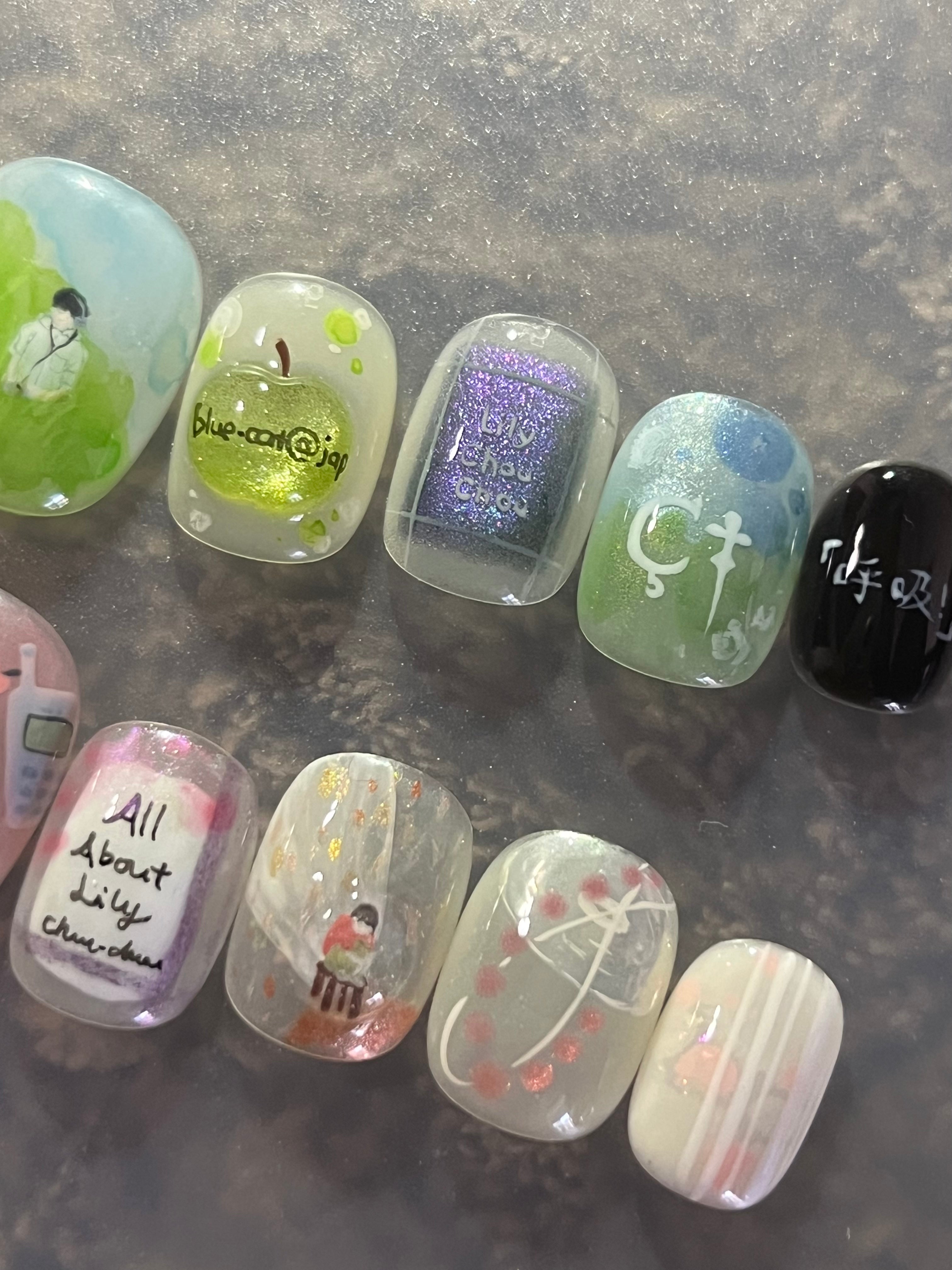 All About Lily Chou-Chou Press On Nails Set | Indie Nails Design
