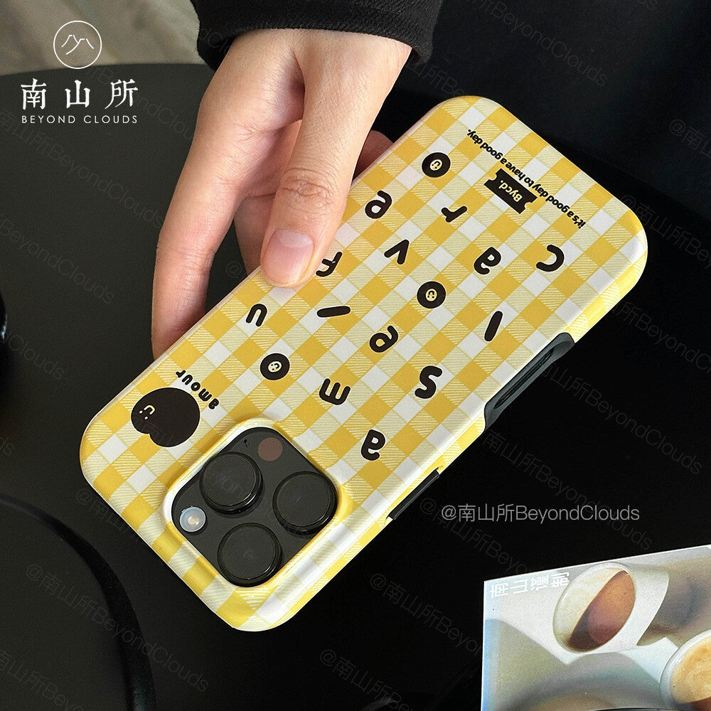 Alphabet Plaid Double Layer Phone Case | iPhone Accessories | Three Fleas