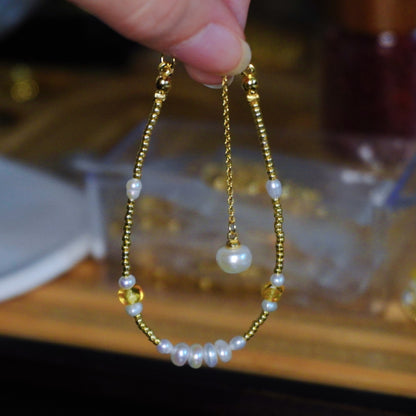 Amber Pearl Jewelry Set
