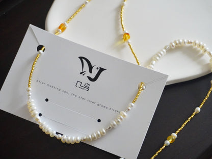 Amber Pearl Jewelry Set
