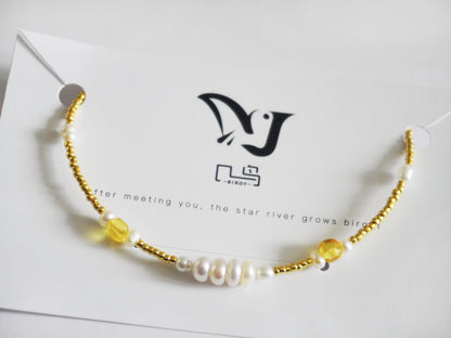Amber Pearl Jewelry Set