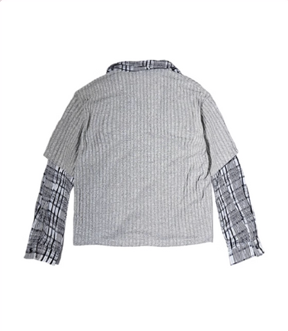American Plaid Patchwork Oversized Shirt Jacket