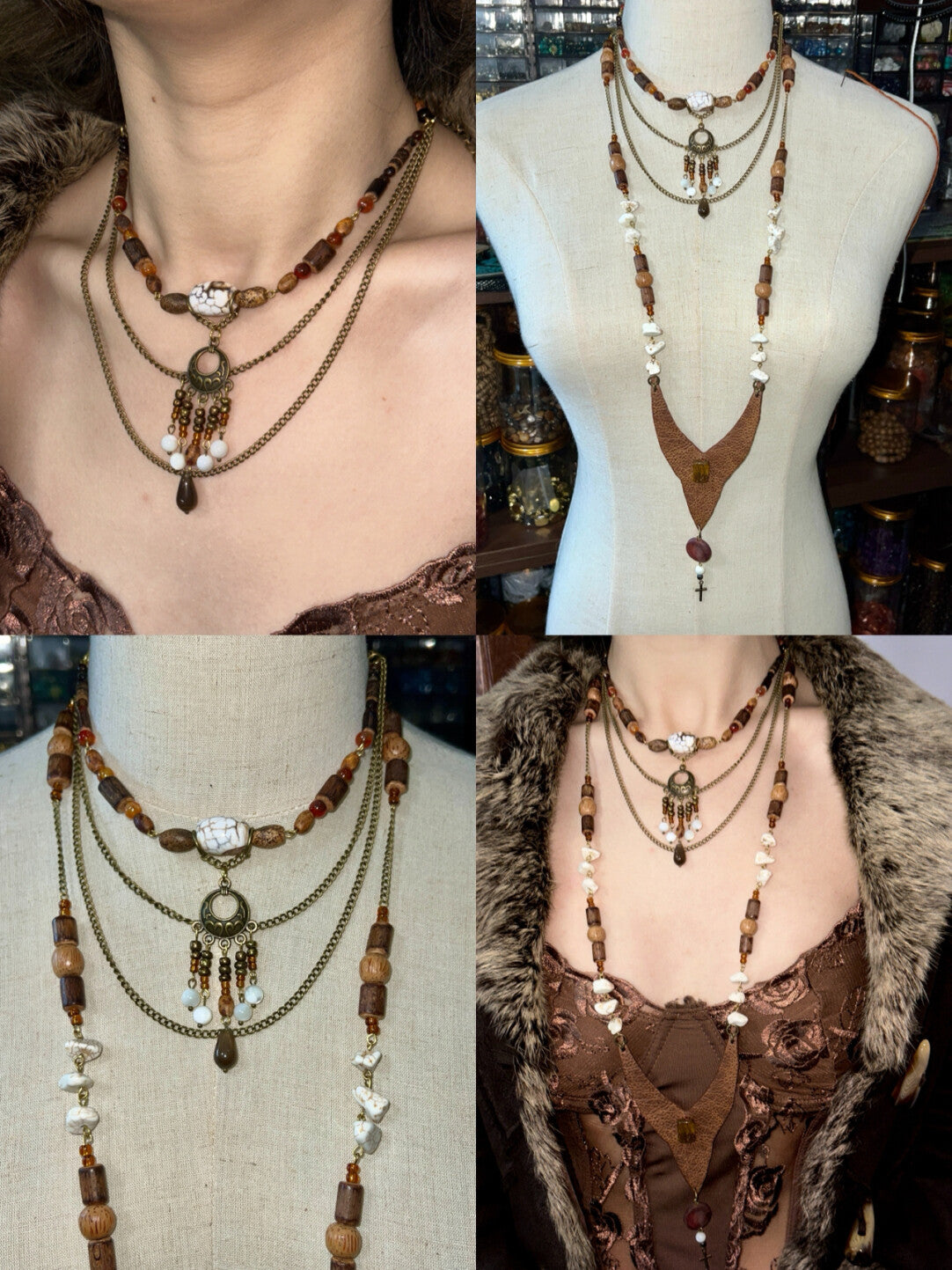Ancient Relic Boho Layered Necklace