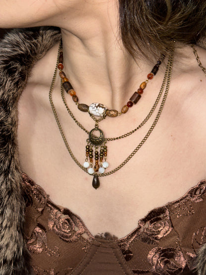 Ancient Relic Boho Layered Necklace
