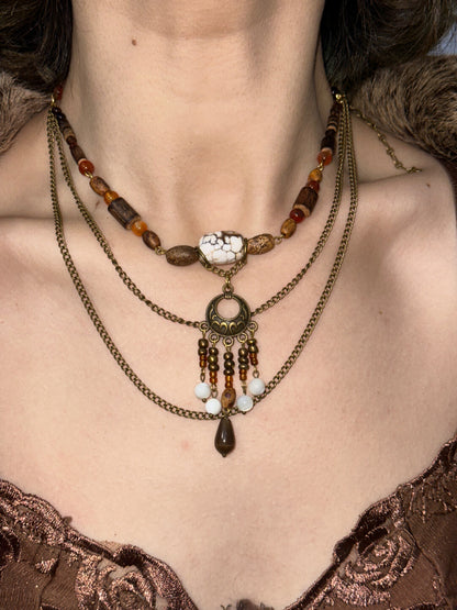 Ancient Relic Boho Layered Necklace