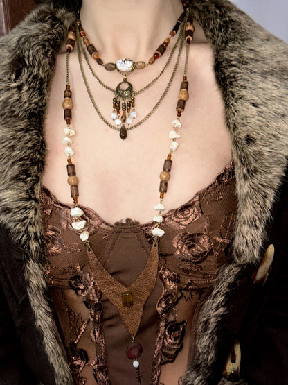 Ancient Relic Boho Layered Necklace