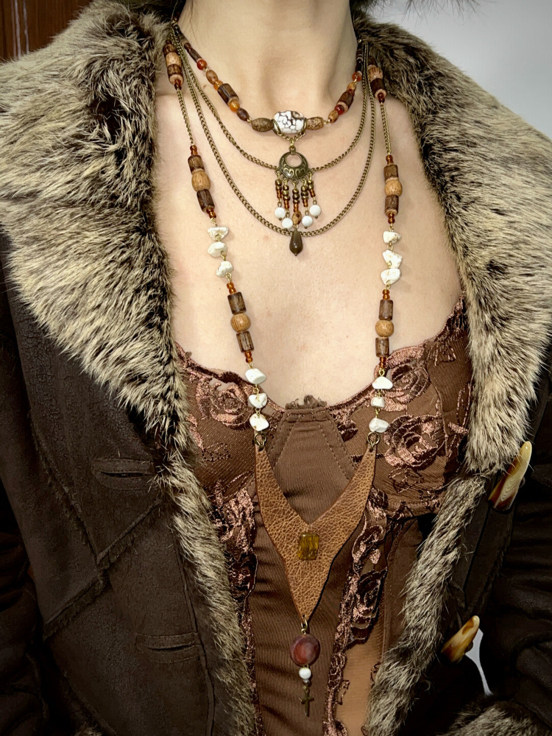 Ancient Relic Boho Layered Necklace