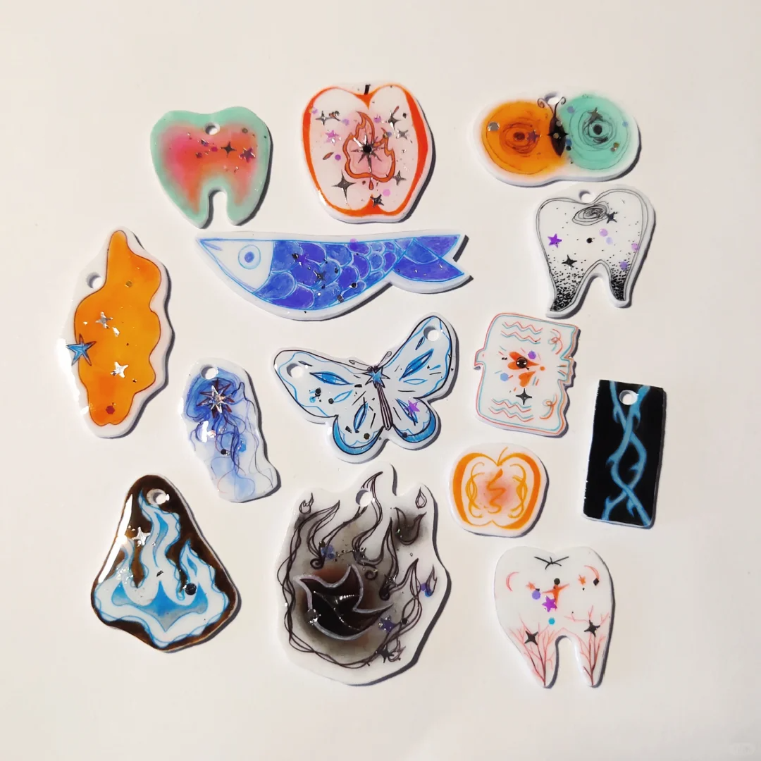 Angel's Wings Shrink Plastic Ring