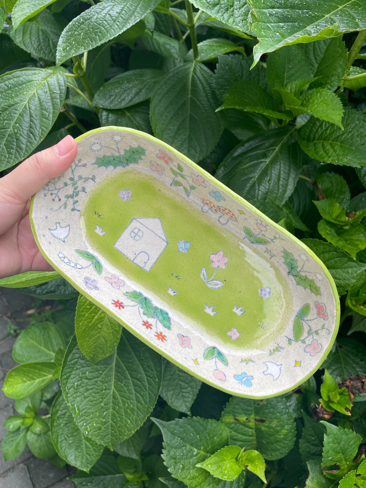 Animals on the Meadow Ceramic Plate