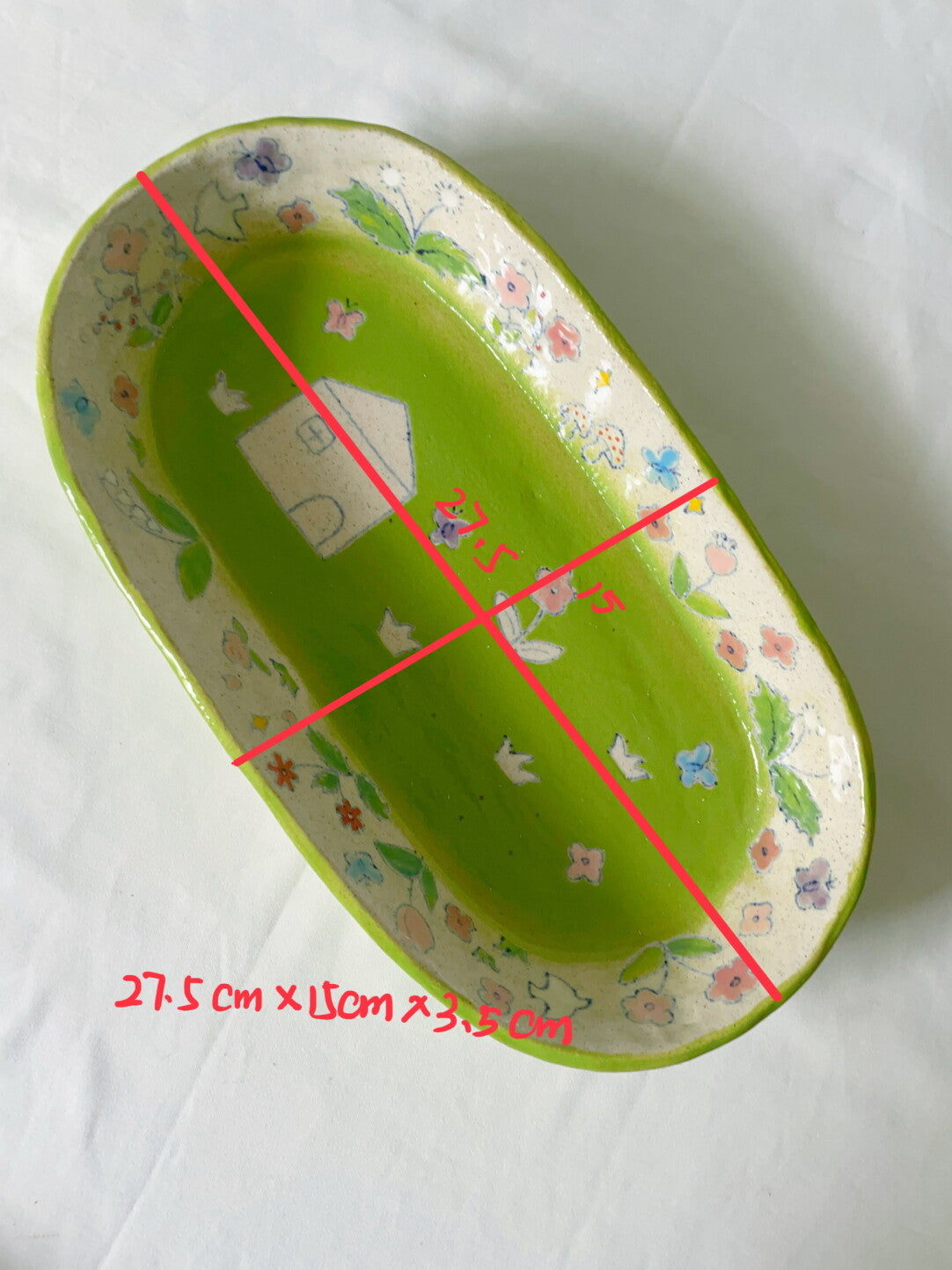 Animals on the Meadow Ceramic Plate